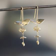 Add to favorites 3pcs eucalyptus leaves stems artificial greenery faux eucalyptus plant branches vase centerpieces bouquets wedding holiday greens decor. Annette Ferdinandsen Small Gold Eucalyptus Earrings At Voiage Jewelry