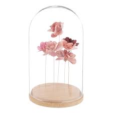 Stoffblumen Unter Glasglocke H21 Maisons Du Monde Fleurs En Tissu Cloche En Verre Deco Cloche En Verre