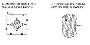 Orang tua mengajak siswa berlatih menghitung keliling bangun dalam satuan unit persegi dengan memberi. 2 Hitunglah Luas Bagian Bangundatar Yang Diarsir Di Bawah Ini Plis Jawab Brainly Co Id