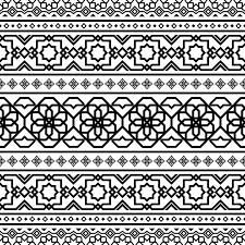 Human was borned to fly. Parsi Etnik Corak Islam Bentuk Dalam Warna Hitam Dan Putih Hitam Dan Putih Kertas Dinding Desain