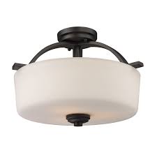 Lowes Z Lite 220sf 3 Light Arlington Semi Flush Mount Ceiling Light Lowe S Can Indoor Lighting Fixtures Semi Flush Mount Lighting Semi Flush Ceiling Lights