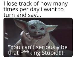Baby Yoda On Instagram Follow Babyyodaitmemes For More Credi Yoda Funny Yoda Meme Really Funny Pictures
