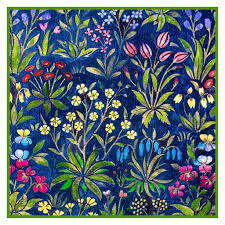 Details About Wm Morris Millefleur Flower Design Detail Counted Cross Stitch Chart Pattern