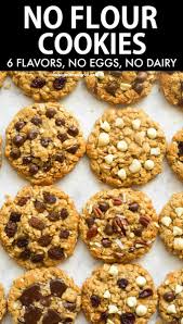 No stand mixer, no chilling the dough, no waiting for butter to soften. No Flour Cookies 6 Delicious Flavors Recipe Dairy Free Egg Free Cookies Flourless Cookies Egg Free Cookies