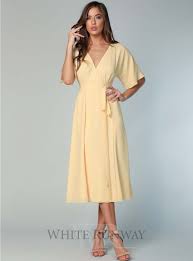 Kimono Sleeve Midi Dresses Fashion Beach Wedding Dresses Backless