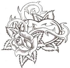 They complete each other with a fresh. Flowers And Hearts Drawing At Getdrawings Com Free For Personal Roses Drawing Heart Drawing Cool Drawings