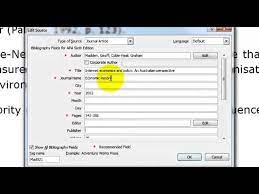 Insert A Citation Articles Word 2010 Apa 6th Ed Youtube