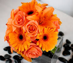 Wedding Bouquet Peach Orange Orange Wedding Flowers Orange Bouquets Daisy Bouquet Wedding
