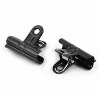 Office Metal Spring Loaded Document File Clamps Bulldog Clip Black 2pcs |  eBay