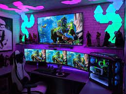 Xbox Gamingmonitor Fifa Cod Playstation 4k Xboxone Pes Battleroyale Proevolutionsoccer Gaming Pc Min Gaming Room Setup Video Game Rooms Room Setup