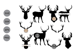 Download Free Deer Silhouettes Svg Deer Svg Deer Svg Cutting Files Deer Monogram Crafter File
