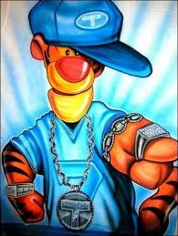 Haha this is done in illustrator, i'm trying to learn to use it. Gangster Tigger Tigger Disney Paintings Mickey Mouse Cartoon