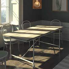 Target threshold mixed restoration hardware flatiron desk* | $995 target threshold mixed material desk | $95 image via. Restoration Hardware Flatiron Rectangular Dining Table 3d Model 6 Rfa Free3d