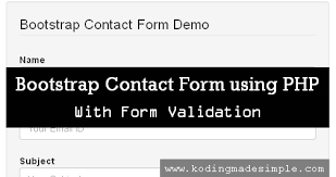 Twitter Bootstrap Contact Form Tutorial Using Php With Validations Contact Form Php Tutorial Web Design Tutorials