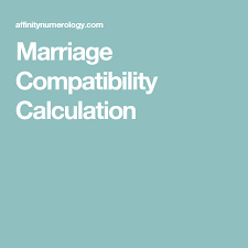 Marriage Compatibility Calculation Numerology Calculation