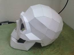 Life Size Skull Helmet Free Papercraft Template Download Papercraft Templates Skull Template Paper Crafts