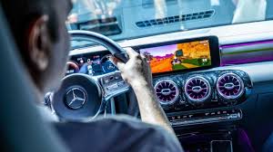 To unlock the gold standard body: The New Mercedes Cla Lets You Play Mario Kart