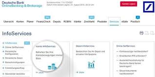 Dankzij online banking krijgt u via uw computer of tablet 24 uur op 24 en 7 dagen op 7 gratis in de rubriek 'beleggingen' van online banking kunt u uw portefeuille bekijken, profiteren van ons advies. Kontosensor Deutsche Bank Privatkunden