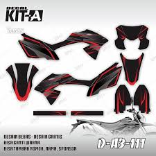 Motor trail ini memiliki kapasitas mesin 250 cc. Jual Decal Stiker Motor Klx Bf 150 G Minimalis Simple Merah Hitam Sticker Sedong Rumahkreatif Anggrek Tokopedia