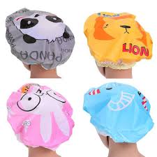 4pcs Lot Lovely Cartoon Women Shower Caps Colorful Bath Shower Hair Cover Adults Waterproof Bathing Cap Animal Waterproof Shower Cap Shower Caps Colorful Bath