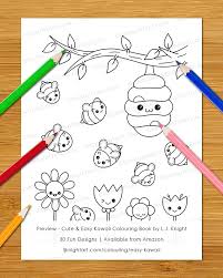 Strange unicorn drawing pictures how to draw a cute cartoon. Cute And Easy Kawaii Colouring Book L J Knight