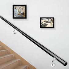 A beautiful aluminum solution for stepped porches and stoops, handirail is a valuable alternative to custom steel and iron. Stair Handrail Kit 12ft Steps Aluminum Handrail Wall Deck Hand Rail 1 96 Diam Ebay