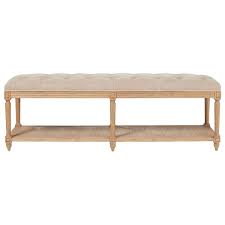 They are flexible in terms of the arrangement and keep the area a little more open and fun. Ashdown Solid Oak And Linen Bench Oka
