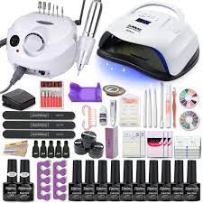Manicure Set Acrylic Nail Kit With 120 80 54w Nail Lamp 35000rpm Nail Drill Machine Choose Gel Nail Polish All For Manicure Acrylic Nail Kit Acrylic Nail Set Gel Nail Polish Set