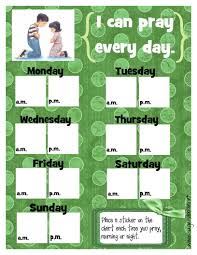 Prayer Chart Kids Church Church Activities Lds Primary