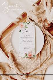 Or make (or buy) guacamole! Wedding Menu Template Boho Blush Floral Wedding Menu Cards Printable Diy Dinner Menu Templates Instant Download Editable Menu Templett F5a