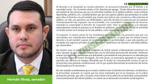 Fallo judicial prohíbe difusión de video íntimo del senador Hernán Rivas  por vulnerar su derecho a la intimidad