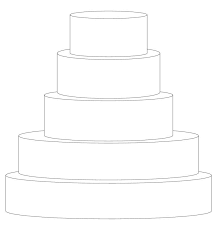 5 Tier 16 Cake Templates Cake Sketch Cake Decorating Tutorials