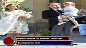The princess is duchess of blekinge. Prinzessin Adrienne Von Schweden Kinderschar Blumenprints Zur Taufe Youtube