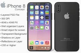 Download Apple Iphone 8 Concept Psd Mockup Iphone 8 Concept Iphone Iphone Mockup