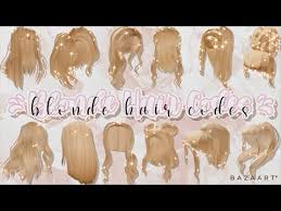 All the hair styles can be viewed easily on the table. Aesthetic Blonde Hair Codes Part 3 Roblox Bloxburg Youtube