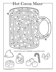 Free Winter Themed Mazes And Activity Pages For Kids Snowma Maze Snowflakes Hot Chocolate Igloo And Mor Christmas Classroom Christmas School Kids Christmas