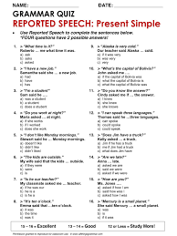 Reporte Speech Lecciones De Gramatica Ensenanza De Gramatica Ejercicios De Ingles