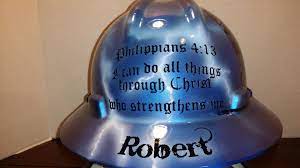 Christian Oilfield Hard Hat Hard Hats Painted Hard Hat Custom Hard Hats
