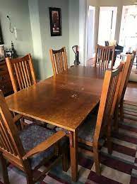 Our beautiful furniture line is made by 700 american craftsman. Bassett Dining Room Or Kitchen Table With Leaf And 6 Chairs Ebay