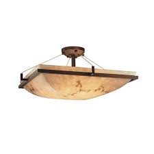Discover prices, catalogues and new features. Lumenaria 18inch Bronze Faux Alabaster 3light Square Semiflush Ceiling Light