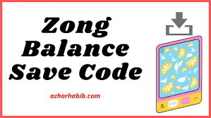 Zong Balance Save Code How To Save Zong Balance Coding Balance Save