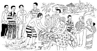 Gambar gotong royong di sekolah kartun bestkartun. Gambar Gotong Royong Kartun Hitam Putih Paimin Gambar
