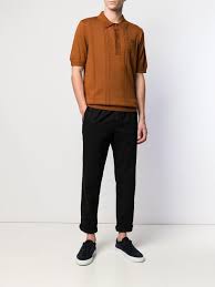 Cable knit high neck jumper in. Fred Perry Cotton Cable Knitted Polo Shirt In Brown For Men Lyst