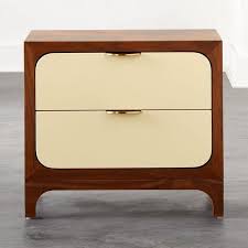 Ottavia ivory wood nightstand w/2 drawers by american eagle furniture. Ivory Shagreen Embossed Brass Nightstand