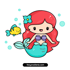 How To Draw Kawaii With Tatyana Deniz In 2020 Mermaid Drawings Cute Easy Drawings Easy Drawings