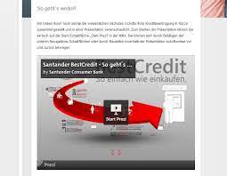 Die santander bank bietet mit dem bestcredit einen. Santander Consumer Bank Kredit Test Erfahrungsbericht 2021