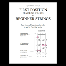 first position fingering charts for beginner strings smart