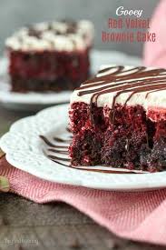 Feb 11, 2015 · preheat oven to 325 f. Gooey Red Velvet Brownie Cake Beyond Frosting