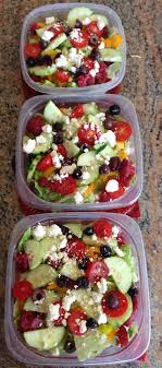 Meal Prep For The Week Greek Salads Lettuce Cherry Tomatoes Cucumbers Pepperoncini Kalamata Olives Sweet Healthy Meal Prep Healthy Lunch Lunch Meal Prep