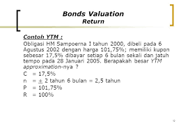 Ada beberapa cara untuk menghitung hasil pada obligasi seperti obligasi treasury as. Contoh Soal Ytm